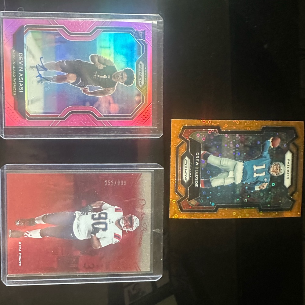 New England patriots 3 card lot